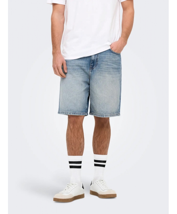 ONLY & SONS Denimshorts i blå til herre
