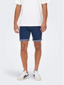 ONLY & SONS Denimshorts i blå til herre