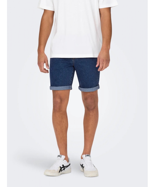 ONLY & SONS Denimshorts i blå til herre