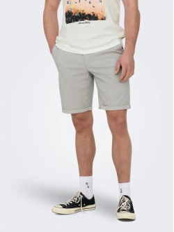ONLY & SONS regular fit shorts i grå til herre