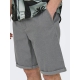 ONLY & SONS regular fit shorts i pinstripe grå til herre