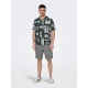 ONLY & SONS regular fit shorts i pinstripe grå til herre