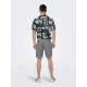 ONLY & SONS regular fit shorts i pinstripe grå til herre
