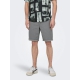 ONLY & SONS regular fit shorts i pinstripe grå til herre