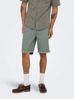 ONLY & SONS regular fit shorts i castor grå til herre
