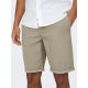 ONLY & SONS regular fit shorts i fallen rock grå til herre