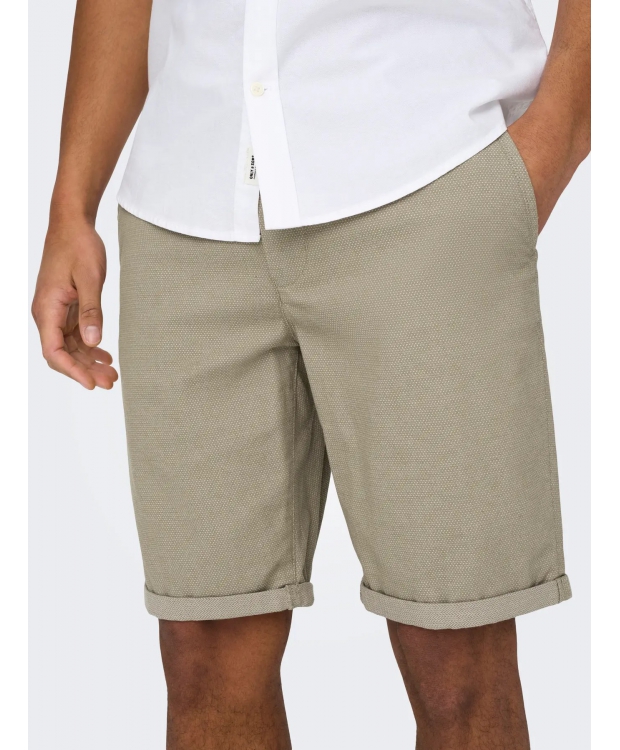 ONLY og SONS regular fit shorts i Fallen Rock grå til herre
