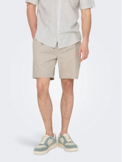ONLY & SONS Shorts Regular fit i Silver Lining til herre