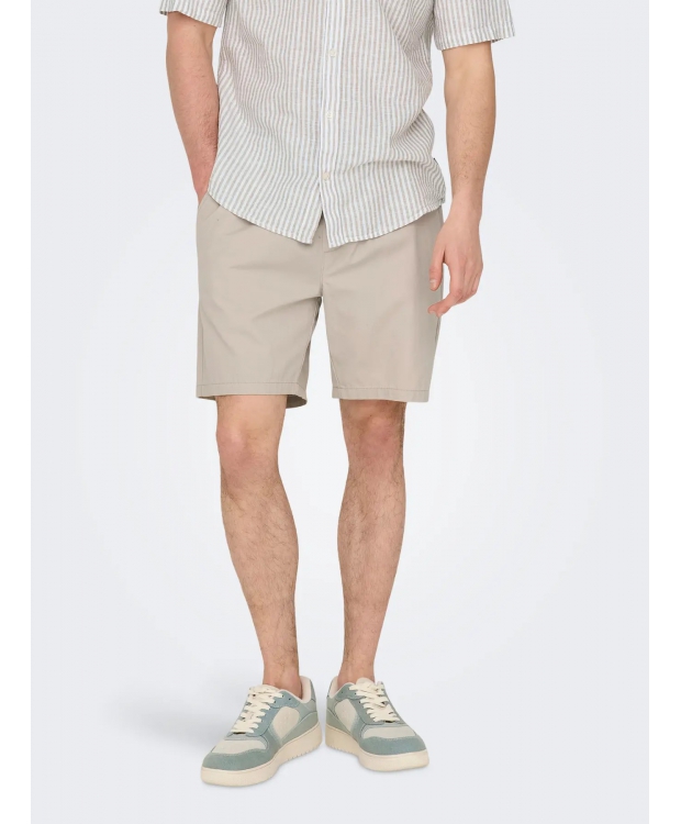 ONLY & SONS Shorts Regular fit i Silver Lining til herre