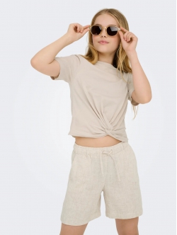 KIDS ONLY KOGSIESTA shorts i beige til piger