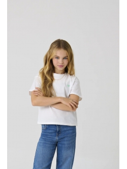 KIDS ONLY top KOGMAIKEN  i hvid til piger
