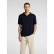 Selected strikket pullover polo i navy til herre