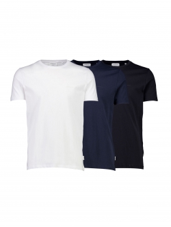 Lindbergh 3pak Basic t-shirt med print til herre
