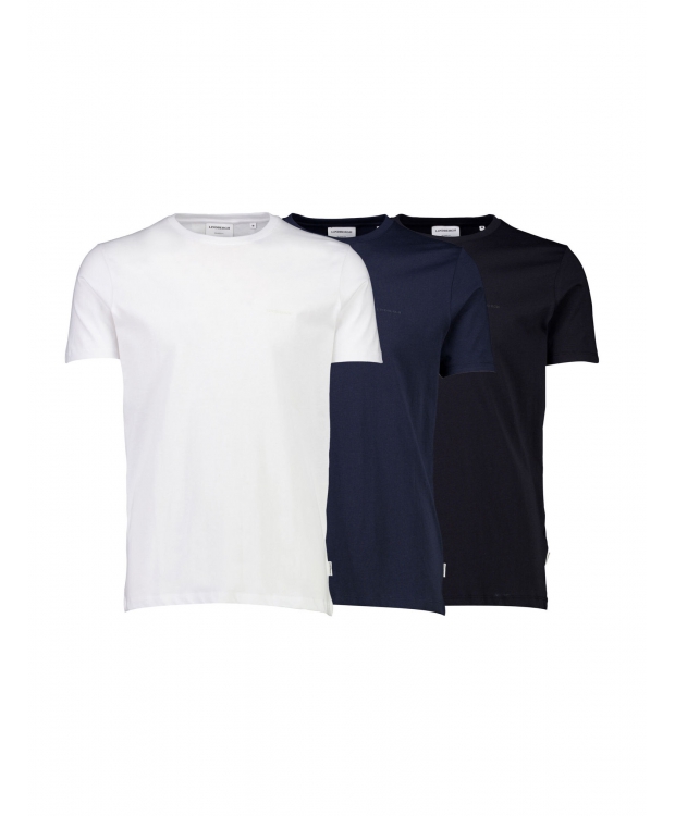 Lindbergh 3pak Basic t-shirt med print til herre