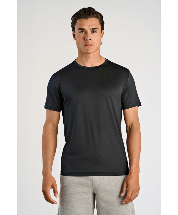 Lindbergh Fastdry T-Shirt i sort til herre