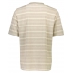 Lindbergh O-neck T-Shirt Towel Striped I beige til herre