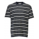 Lindbergh T-Shirt Towel Striped I navy til herre