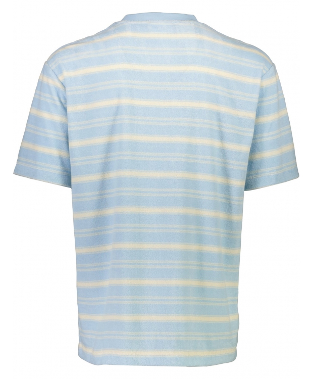 Lindbergh T-Shirt Towel Striped I pastelblå til herre