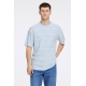 Lindbergh T-Shirt Towel Striped I pastelblå til herre
