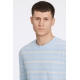 Lindbergh T-Shirt Towel Striped I pastelblå til herre