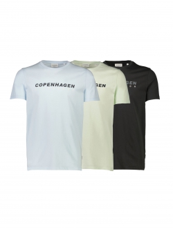 Lindbergh 3pak T-shirt "Copenhagen" multifarvet til herre