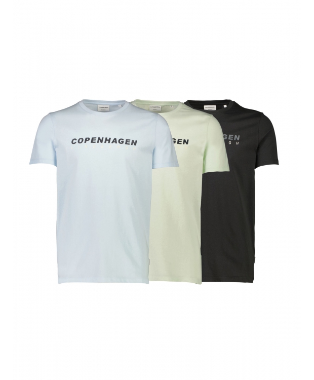 Lindbergh 3pak T-shirt "Copenhagen" multifarvet til herre