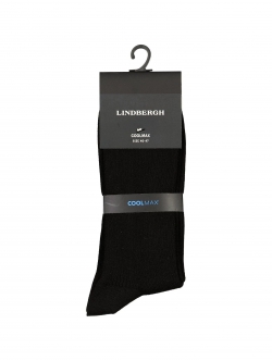 Lindbergh soft ribbed coolmax sock I sort til herre