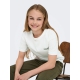KIDS ONLY KOGHELEN  t-shirt i hvid til piger