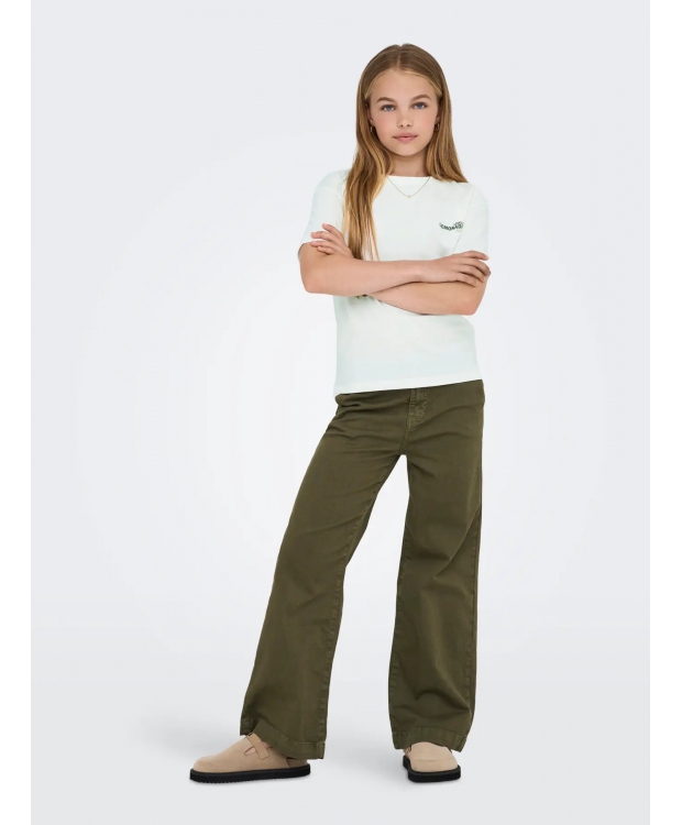KIDS ONLY KOGHELEN  t-shirt i hvid til piger