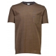 Lindbergh- STRIPED O-NECK TEE DK Brown