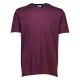 Lindbergh-STRIPED O-NECK TEE-DK WINE