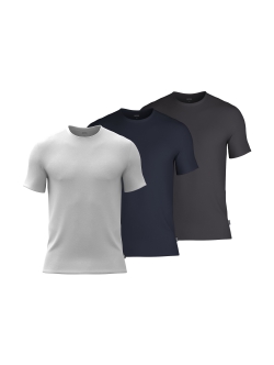 BOSS 3pak bambus t-shirts i multifarvet hvid, navy, og grå til herre