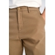 Bukser i twill med bred pasform- Deep sand