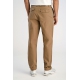Bukser i twill med bred pasform- Deep sand