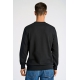 Lindbergh Sort sweatshirt med logoprint og O-hals i sort til herre