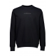 Lindbergh Sort sweatshirt med logoprint og O-hals i sort til herre