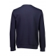 Lindbergh Navy sweatshirt med logoprint O-hals til herre