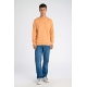 Lindbergh Peach sweatshirt med logoprint O-hals til herre
