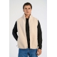 Lindbergh fleecevest i Off White til herre