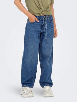KIDS ONLY Straight fit denim bukser i blå til piger