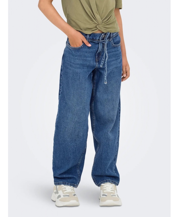 KIDS ONLY Straight fit denim bukser i blå til piger