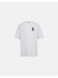 Resteröds Tas Print T-shirt i hvid til herre