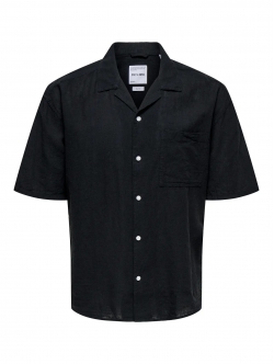 ONLY & SONS T-shirt skjorte i sort til herre