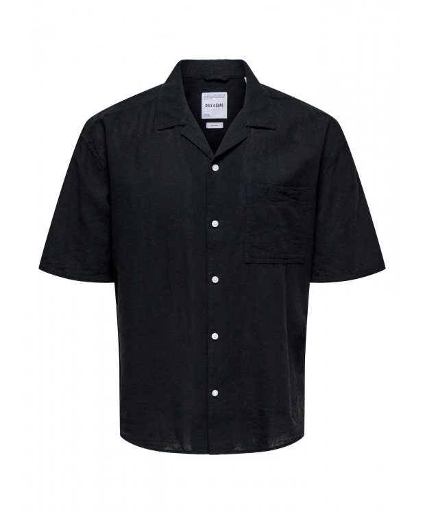 ONLY & SONS T-shirt skjorte i sort til herre