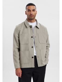 Resteröds Wool Overshirt i lysegrå til herre