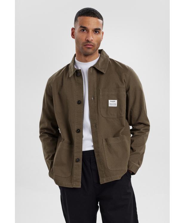 Resteröds Twill Overshirt I sand til herre