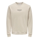 ONLY & SONS Sweatshirt Crew Neck i  Silver Lining til herre