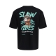 ONLY & SONS t-shirt med Slow Vibes print i sort til herre