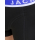 Jack & Jones 3-pak underbukser i sort med farvet elastik til herre