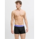 Jack & Jones 3-pak underbukser i sort med farvet elastik til herre